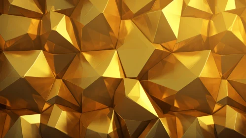 Golden Chaotic Polygonal Abstract Background