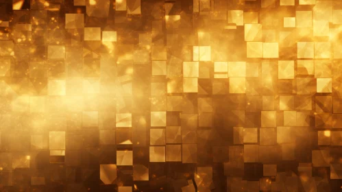 Golden Mosaic Grid Pattern | Detailed Texture and Depth
