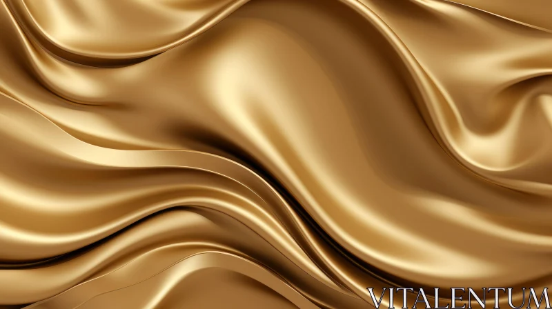 AI ART Luxurious Gold Fabric Close-Up