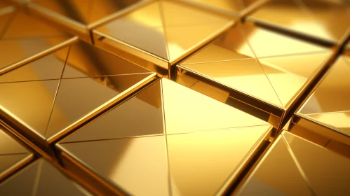 Luxurious Golden Cube 3D Pattern