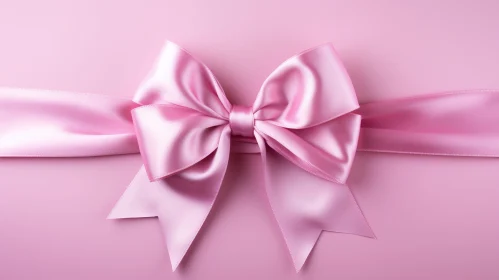 Pink Satin Bow Close-Up