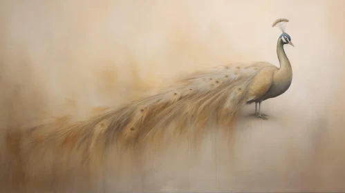 Realistic Peacock Painting for Decoration