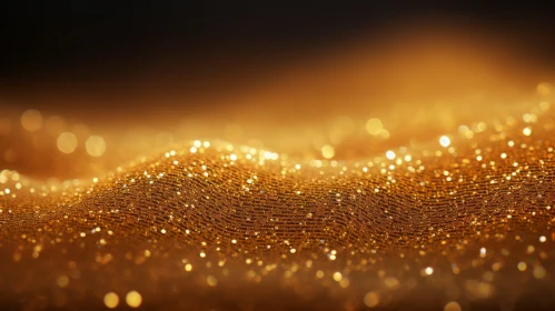 Luxurious Gold Fabric Close-Up