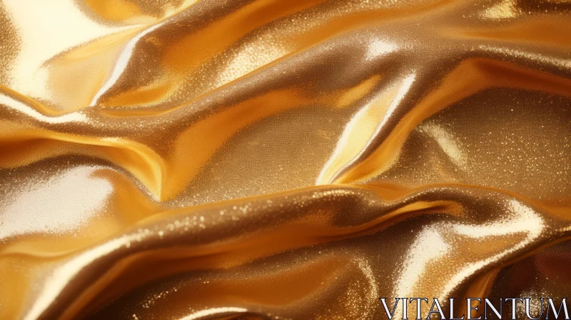 Luxurious Golden Fabric Texture AI Image