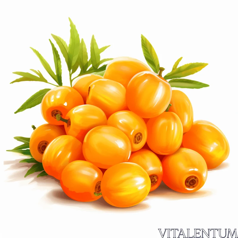 Vibrant Pile of Orange Fruits with Green Leaves | Hyper-Realistic AI Image