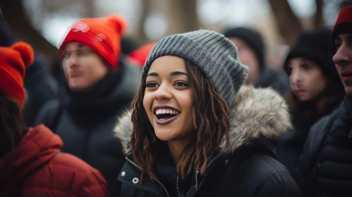 Young African-American Woman Portrait with Smile