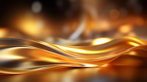 Golden Liquid 3D Rendering - Detailed and Luxurious