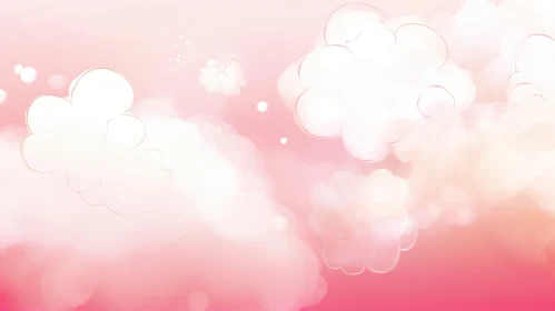 Pink Gradient Cloud Background