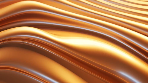 Reflective Wavy Metal Surface 3D Render
