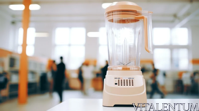 Functional Beige Plastic Blender in Modern Kitchen Setting AI Image