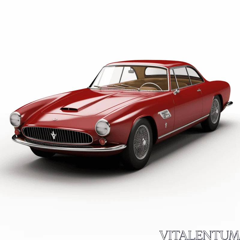 Gorgeous Vintage Italian Sports Car in 3D | Polished Craftsmanship AI Image