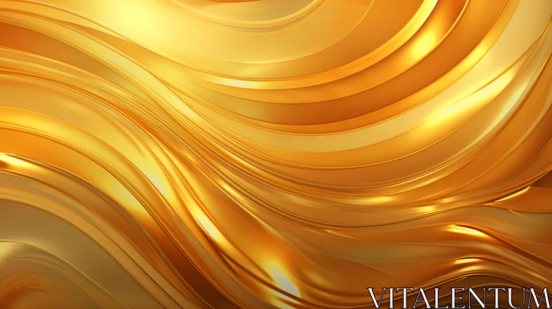 Luxurious Gold Metallic Surface Rendering AI Image
