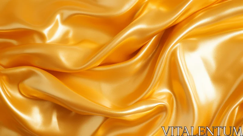 Luxurious Golden Silk Fabric - Elegance and Beauty AI Image