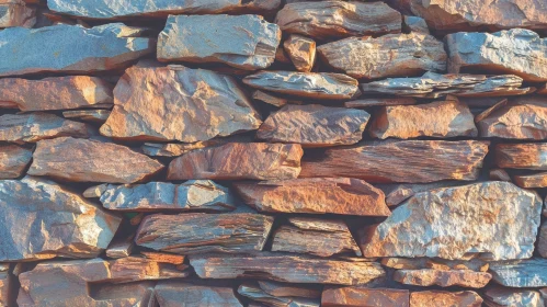 Rustic Dry Stone Wall Close-Up