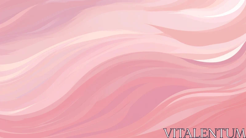 Soft Pastel Pink Wavy Background AI Image