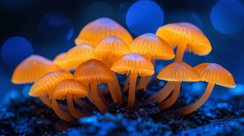 Enchanting Glowing Mushroom Cluster