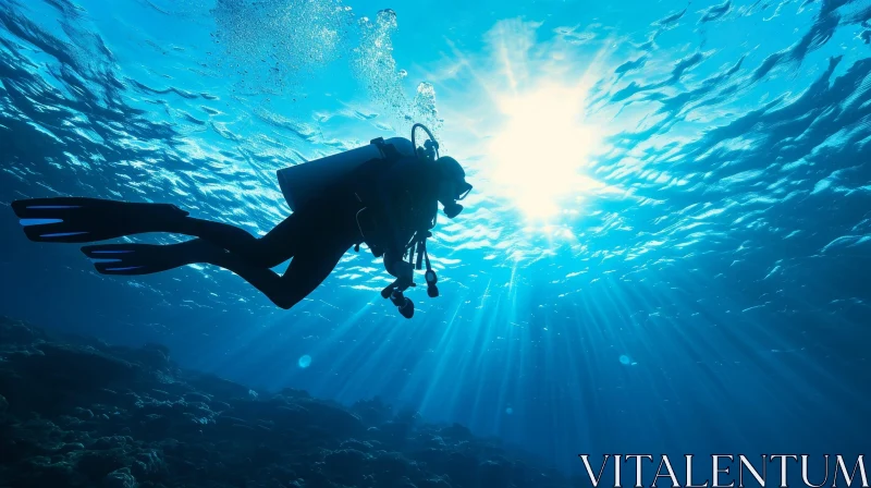 Exploring the Underwater World: Scuba Diver Adventure AI Image
