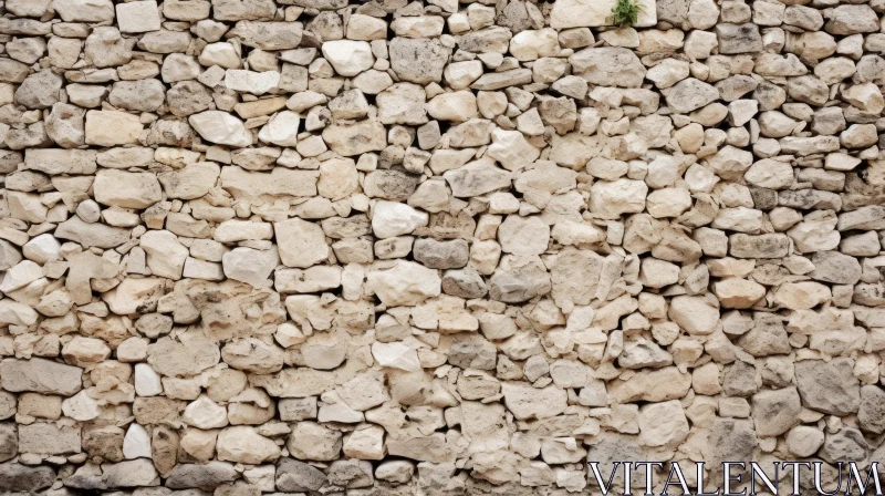 Rustic Dry Stone Wall Art AI Image