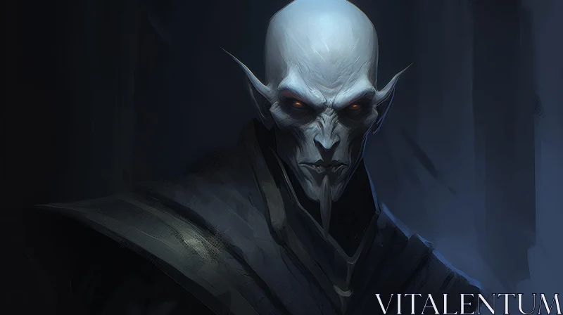 Dark Fantasy Vampire Portrait AI Image