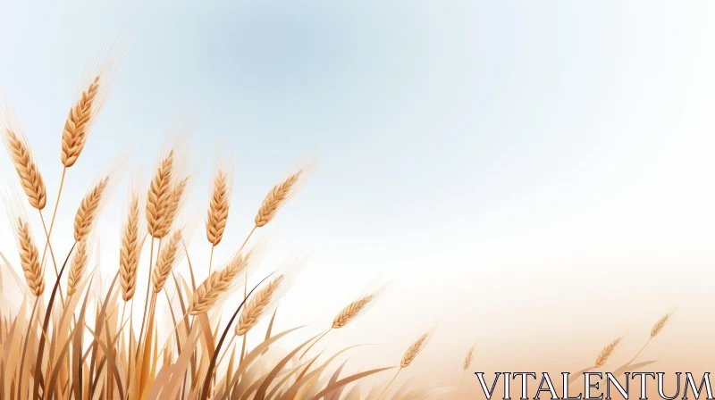 AI ART Ripe Wheat Field Illustration - Nature Beauty