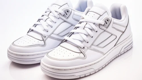 White Leather Sneakers - Low Angle Photography