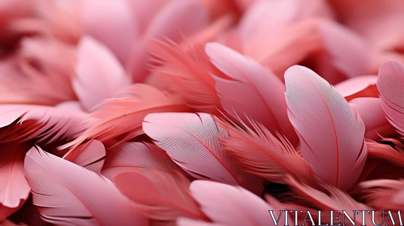 AI ART Light Pink Feathers Texture Close-Up | Natural Background
