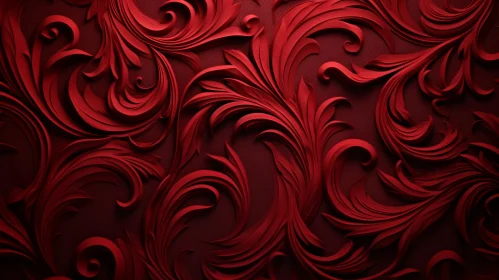 Luxurious Red Floral Pattern Background