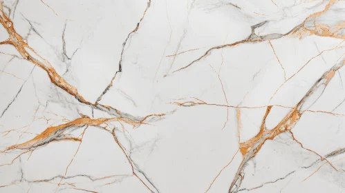 Luxurious White Marble Texture with Golden Veins