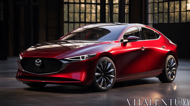 Red Mazda3 Concept Car: Organic Elegance in 8k Resolution AI Image
