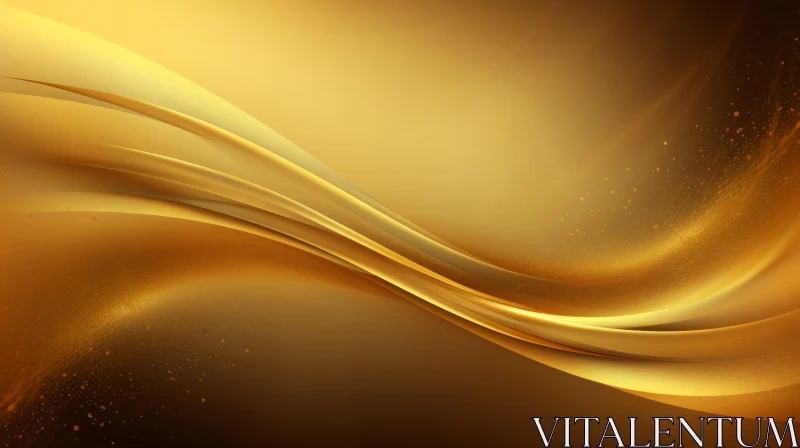 AI ART Golden Wave - Elegant Liquid Gold Background