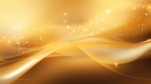 Luxurious Golden Background with Wave Pattern