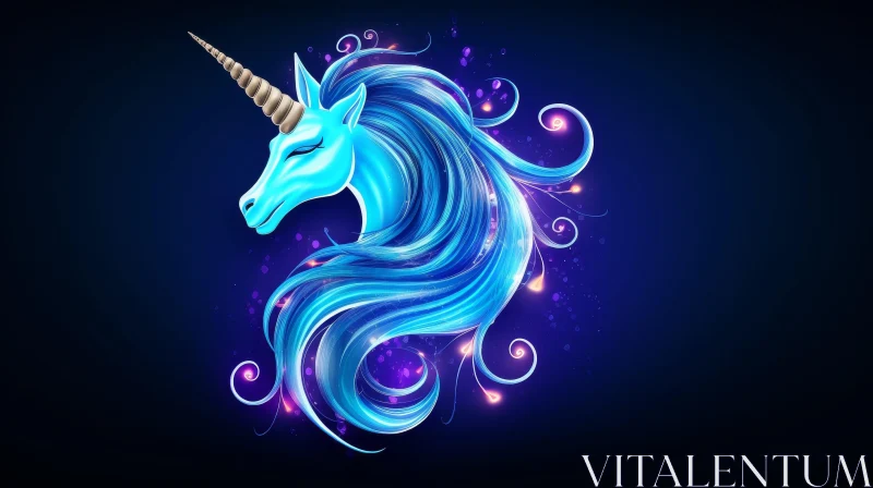 Majestic Unicorn Digital Painting AI Image