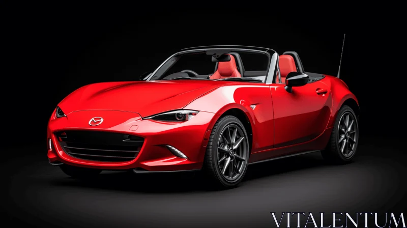 Red Mazda Roadster - Hyperrealistic and Photorealistic Artwork AI Image