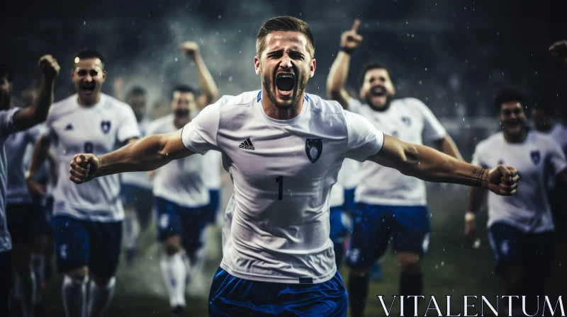 Soccer Player Goal Celebration Image AI Image