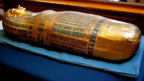 Ancient Egyptian Coffin with Mummy Inside