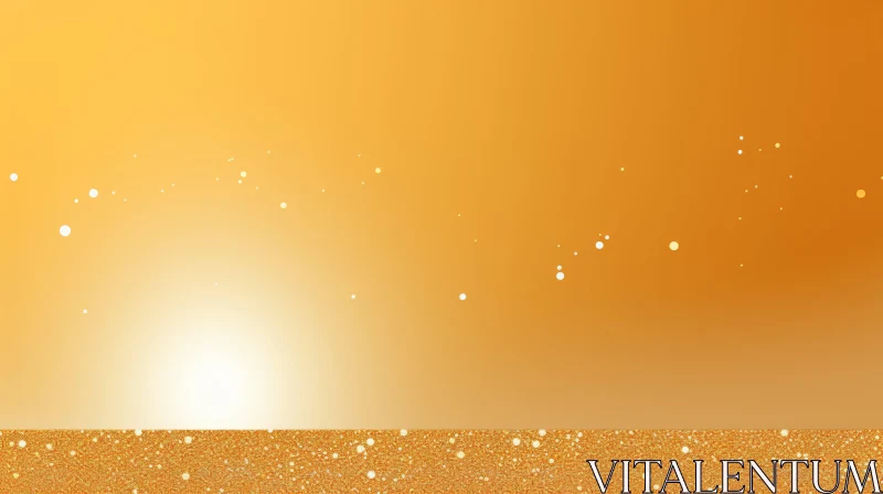 AI ART Golden Gradient Background with White Glitter Dots