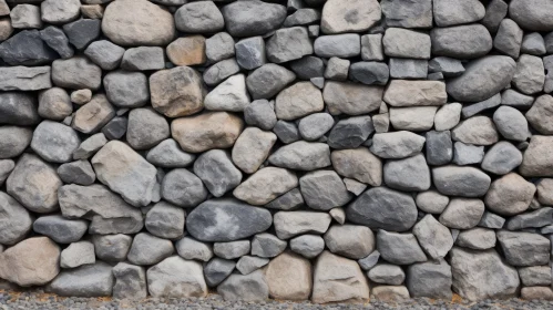 Herringbone Dry Stone Wall in Gray and Brown