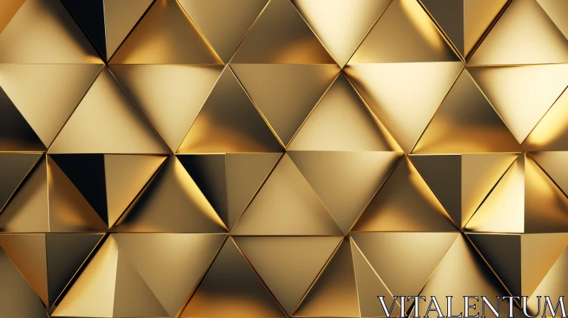 Luxurious Gold Surface - 3D Rendering AI Image