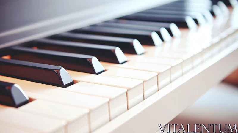 Intriguing Piano Keyboard Close-up AI Image