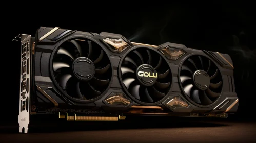 Premium Graphics Card in Black and Gold | Gaming Hardware