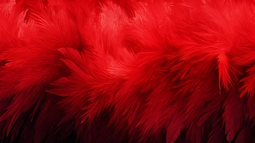 Red Fluffy Feathers Background