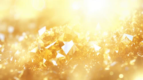 Yellow Diamonds 3D Rendering - Sparkling and Luxurious
