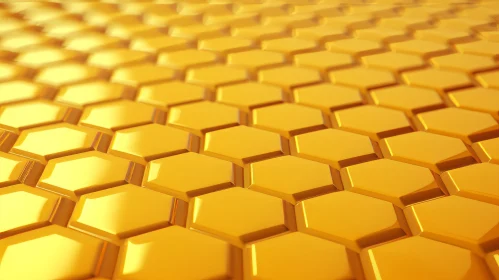 Golden Honeycomb Close-Up