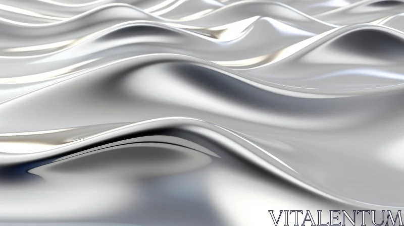 Elegant Metallic Surface - 3D Rendering AI Image