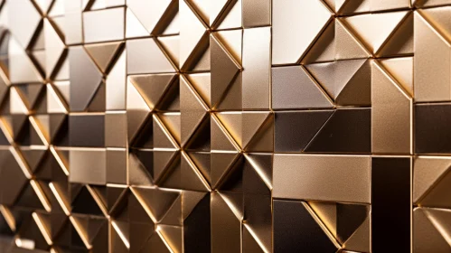 Luxurious Gold Geometric Metal Wall