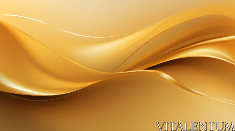 Luxurious Golden Gradient Waves Background AI Image