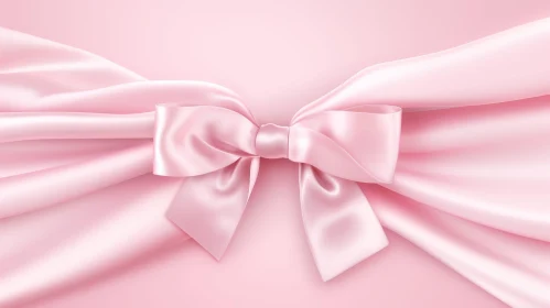 Pink Satin Bow Close-up