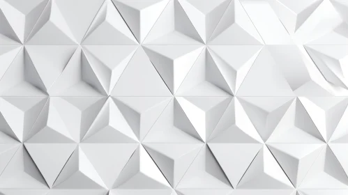 White Geometric Pattern 3D Rendering