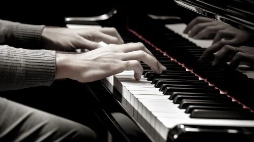 Person Playing Piano - Musical Performance