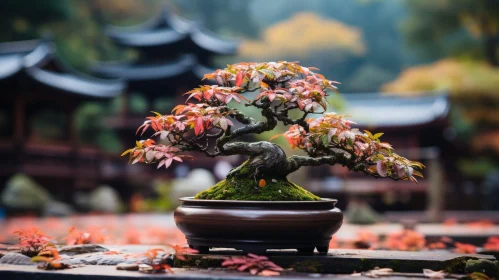 Bonsai Tree in Japanese Garden - Nature Photography